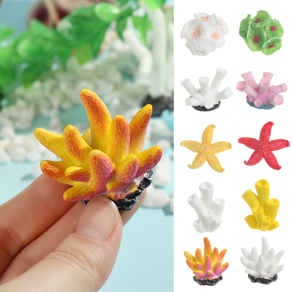 Fish Tank Gravel - Kunstmatige Koraal Aquarium Ornamenten Simulatie Zeester