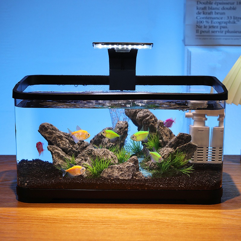 Fish Aquarium Home - Desktop aquarium met circulatiefilter, stille ecologische