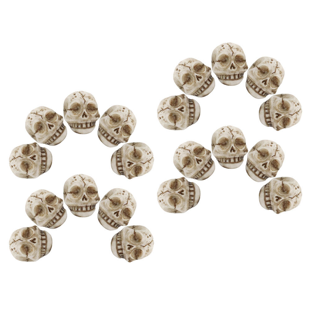 Aquarium Decor - 20 stuks harsen grinsende schedelbeelden, geschikt