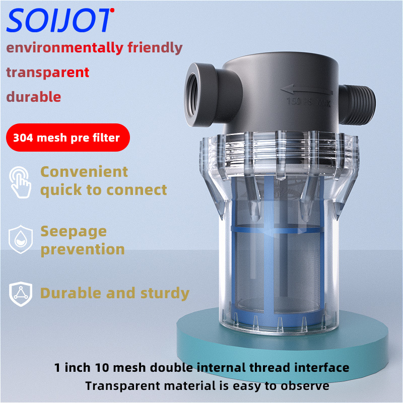 Fish Tank Filter - 1/2 inch, binnen- en buitendraad, filter