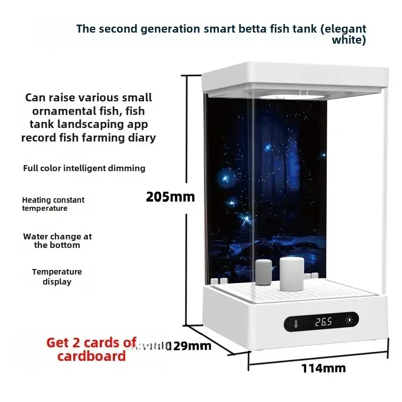 Slimme betta-visbak, compacte  - Betta Fish Tank recensie en prijs