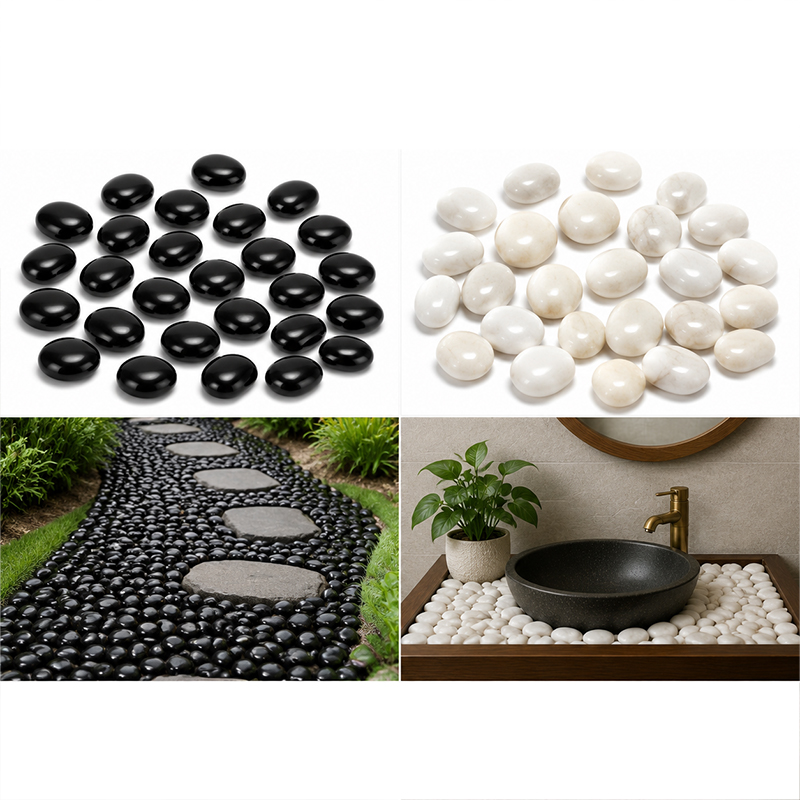 Wit & Zwart Gepolijste Riviers - Fish Aquarium Home recensie en prijs
