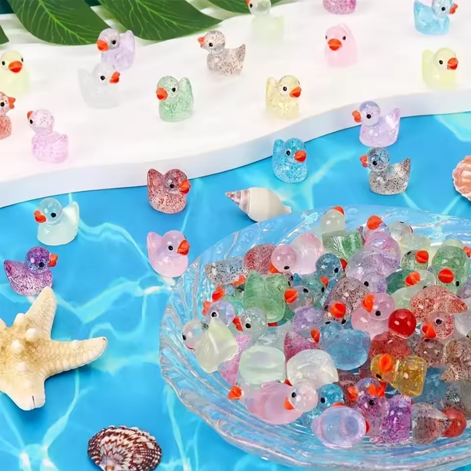 Miniatuur resin eendje met pur - Aquarium Decor recensie en prijs